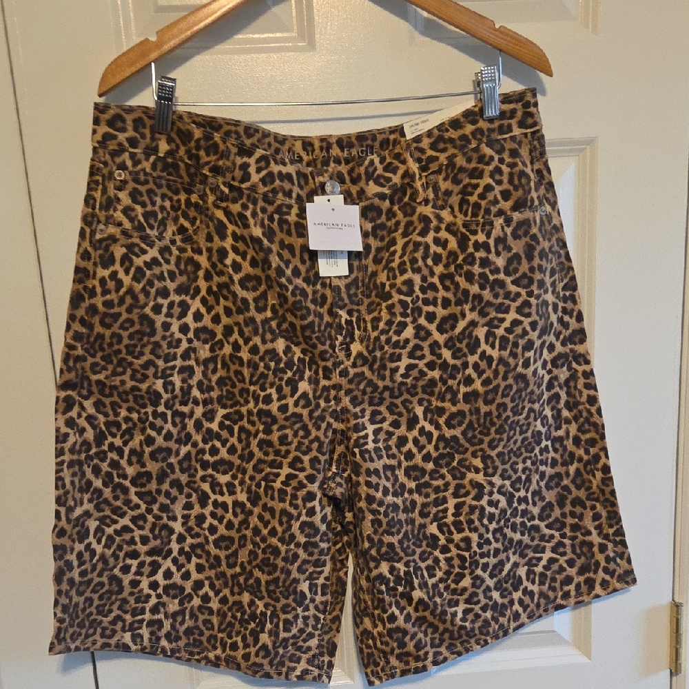 AE Leopard Print Jorts